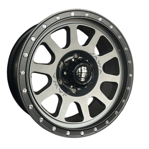 RIN 17X8 6-139  SAXO  L2242 GRIS OXFORD ARO NEGRO CB110 ET+0