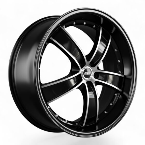 RIN 20X8.5 5-100  MS  MS5BCC NEGRO BRILLANTE FILO GRIS CB73.1 ET+35